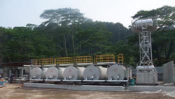 Tanque de asfalto, con calentamiento por aceite térmico